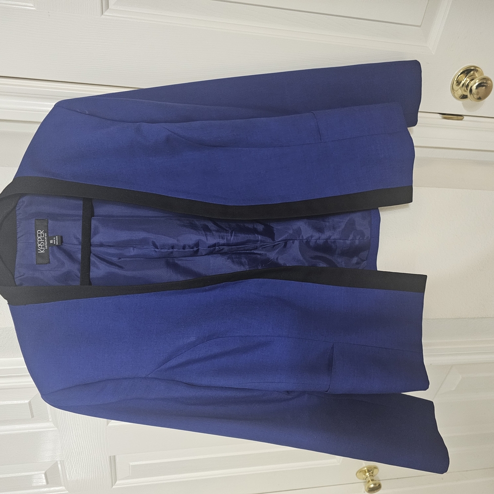 Kasper Blue and Black Blazer